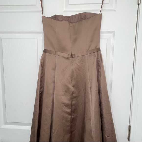 Michaelangelo Satin Taupe Dress - Picture 14 of 15